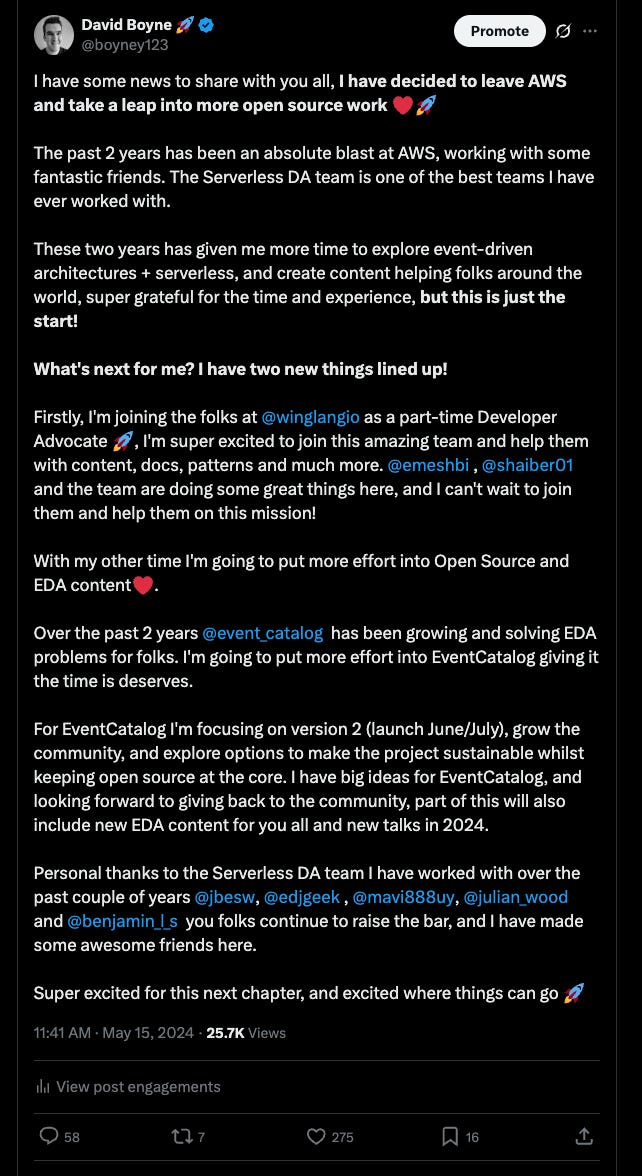 From side project to full time; 12 months of open source