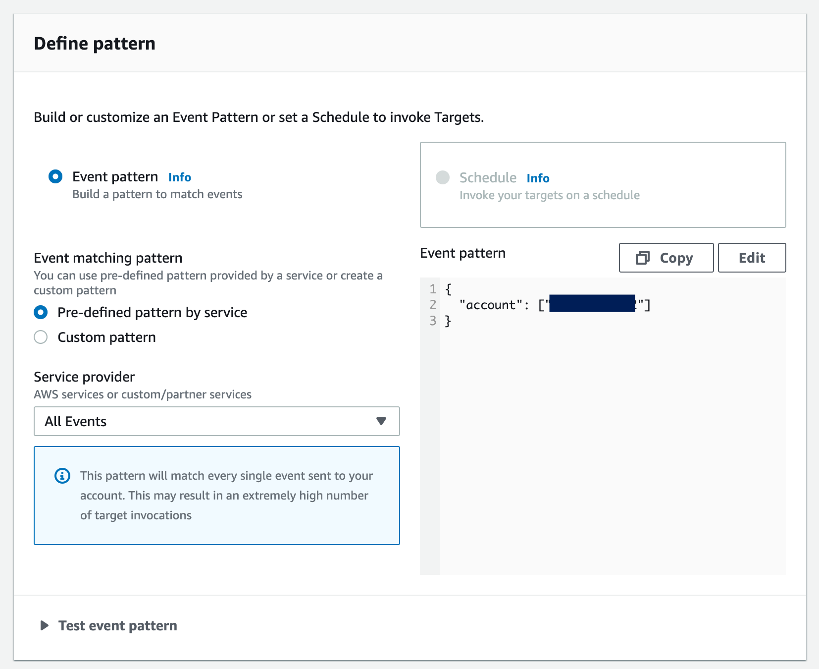 Eventbridge dashboard